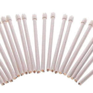 Pack of white straws fanned out.